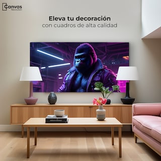 Foto 3 | Cuadro Decorativo Canvas Gorila Con Chaqueta 120x60