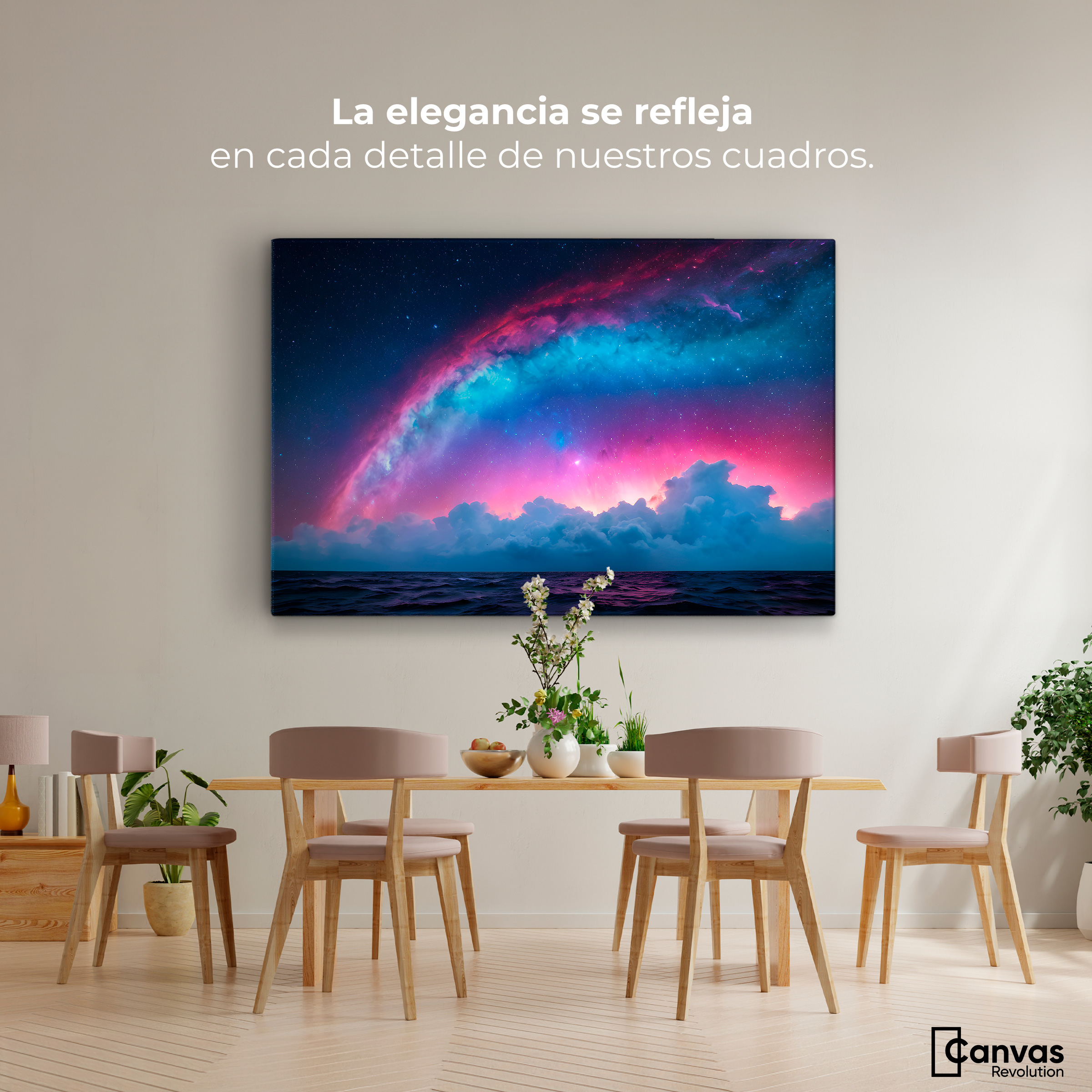 Foto 3 pulgar | Cuadro Decorativo Canvas Nebulosa Celestial 90x60