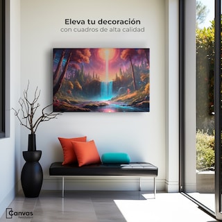 Foto 3 | Cuadro Decorativo Canvas Cascada Mística 90x60