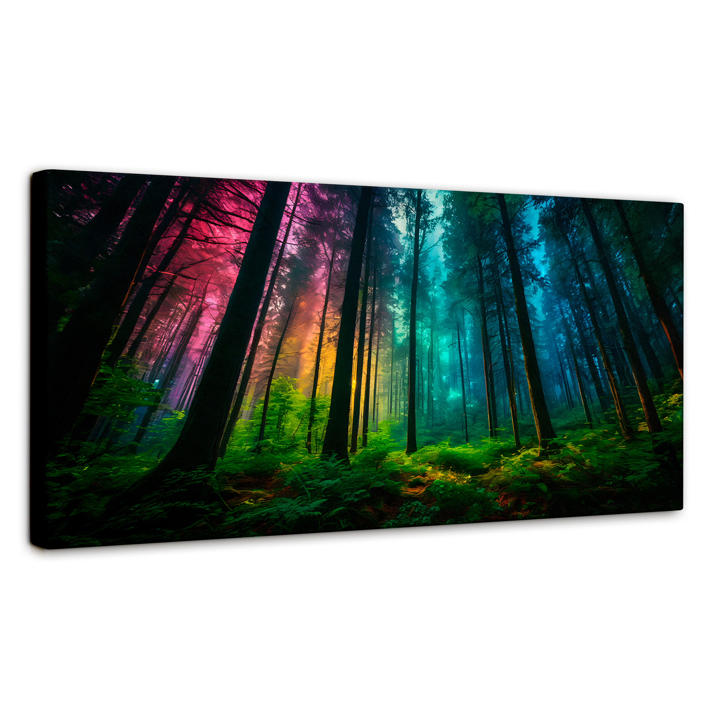 Foto 2 pulgar | Cuadro Decorativo Canvas Bosque Cromático 160x80