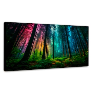 Foto 1 | Cuadro Decorativo Canvas Bosque Cromático 160x80