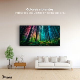 Foto 2 | Cuadro Decorativo Canvas Bosque Cromático 160x80