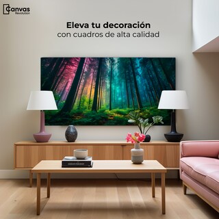 Foto 3 | Cuadro Decorativo Canvas Bosque Cromático 160x80