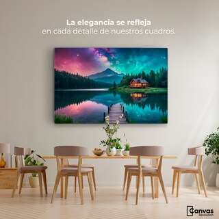 Foto 2 | Cuadro Decorativo Canvas Montaña Mágica 90x60