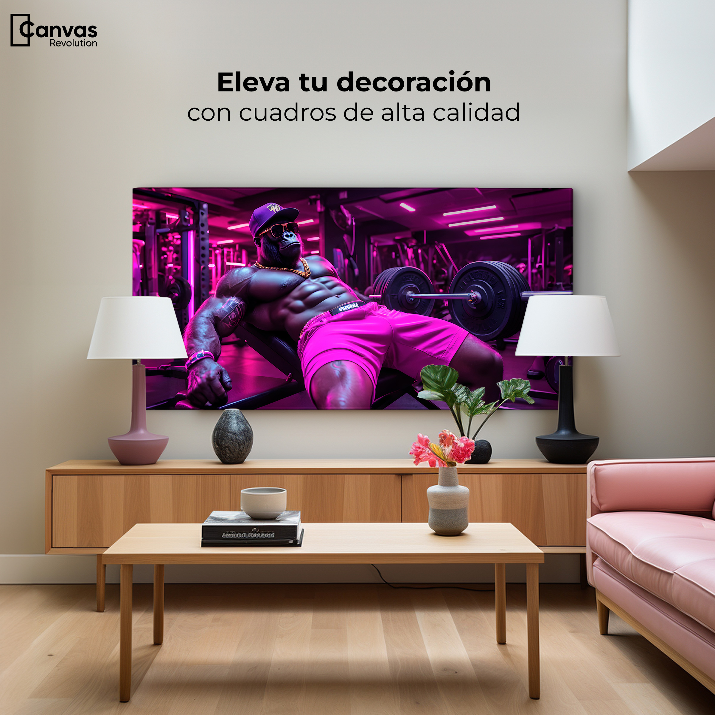 Foto 4 pulgar | Cuadro Decorativo Canvas Musculatura Salvaje 120x60
