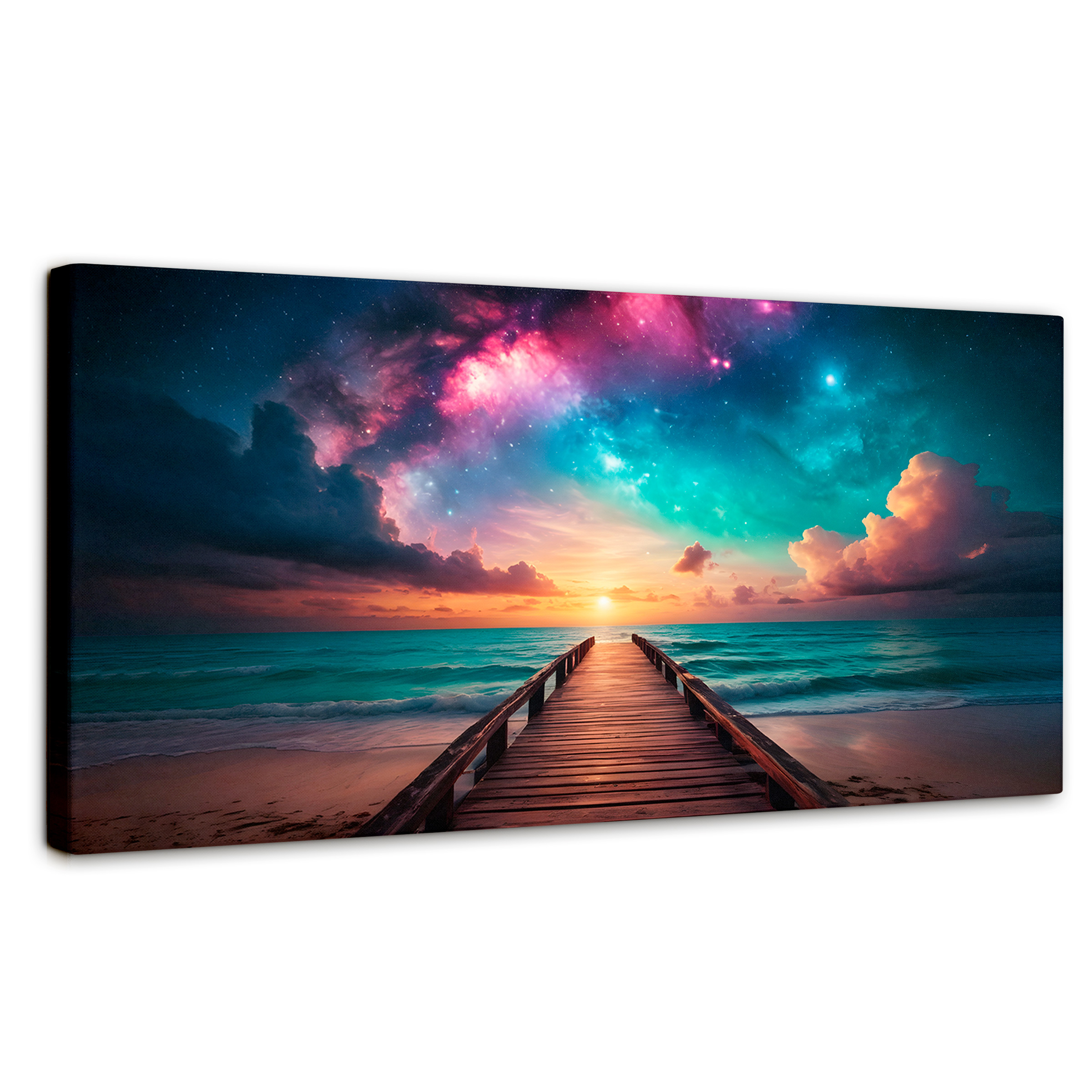 Cuadro Decorativo Canvas Muelle Estrellado 160x80