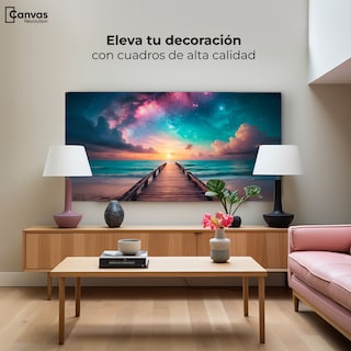 Foto 3 | Cuadro Decorativo Canvas Muelle Estrellado 160x80