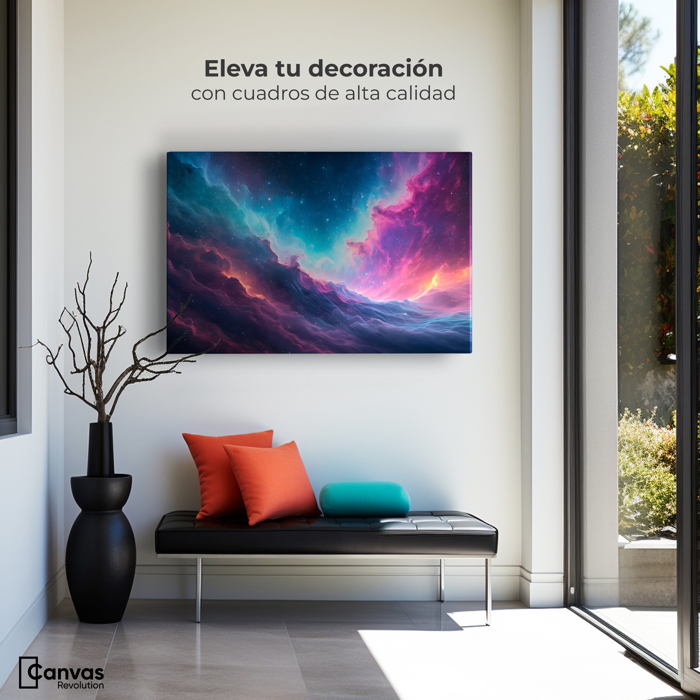 Foto 4 pulgar | Cuadro Decorativo Canvas Horizontes Cósmicos 90x60