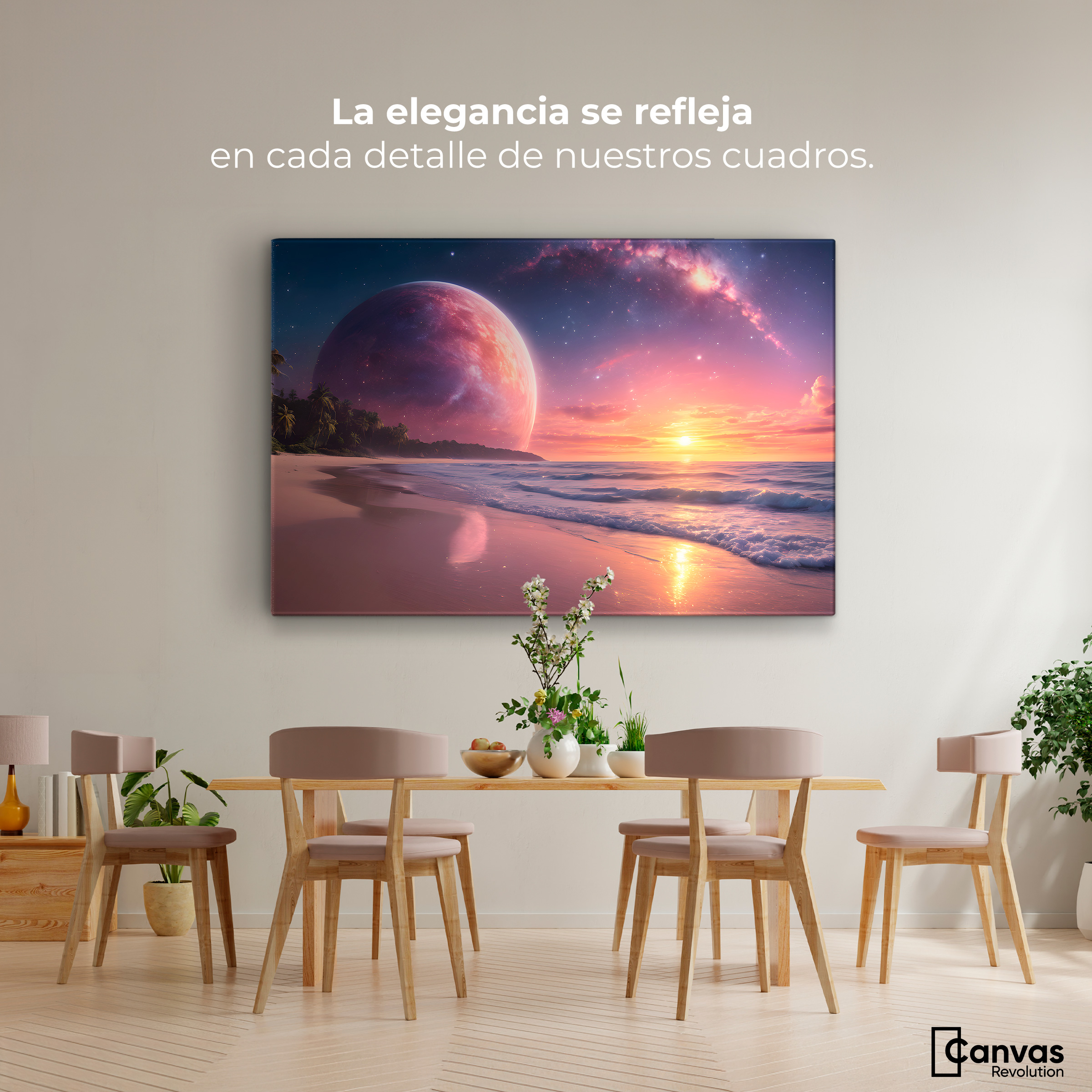 Foto 2 | Cuadro Decorativo Canvas Cielo Lunar Mágico 90x60