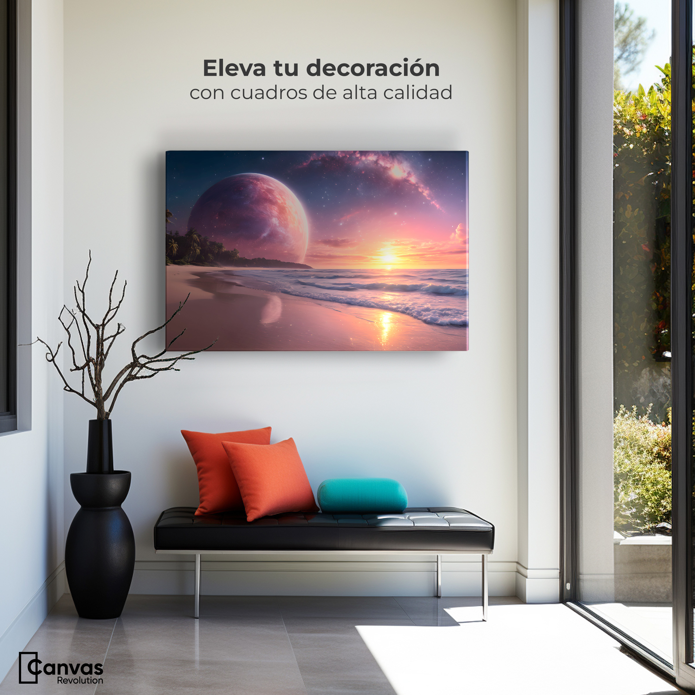 Foto 4 pulgar | Cuadro Decorativo Canvas Cielo Lunar Mágico 90x60