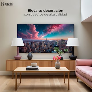 Foto 3 | Cuadro Decorativo Canvas Urbanidad Galáctica 160x80