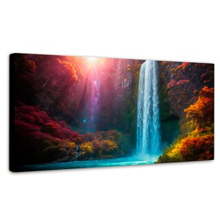 Foto 1 | Cuadro Decorativo Canvas Cascada Luminosa 160x80