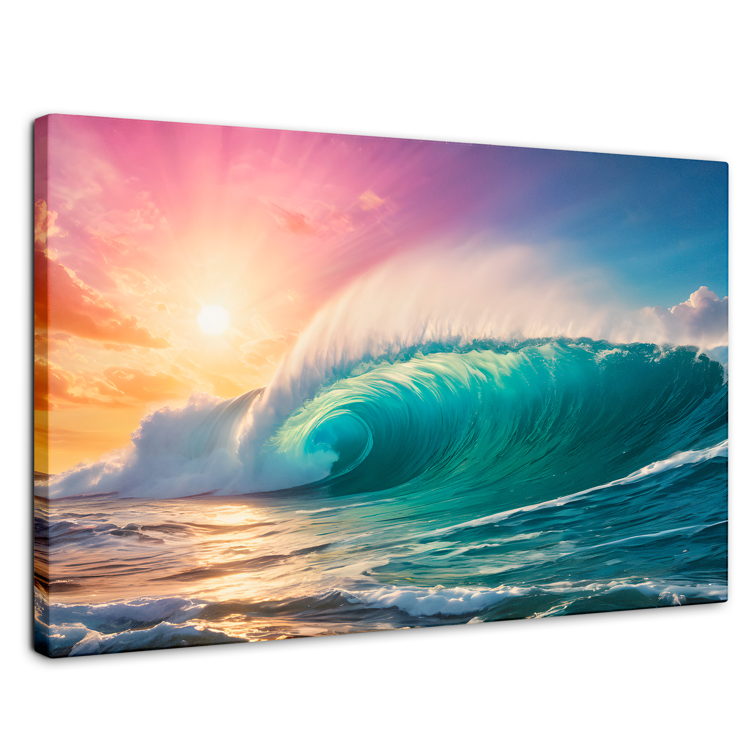 Cuadro Decorativo Canvas Ola Crepuscular 90x60