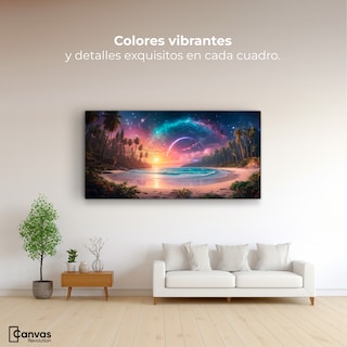 Foto 2 | Cuadro Decorativo Canvas Atardecer Galáctico 160x80