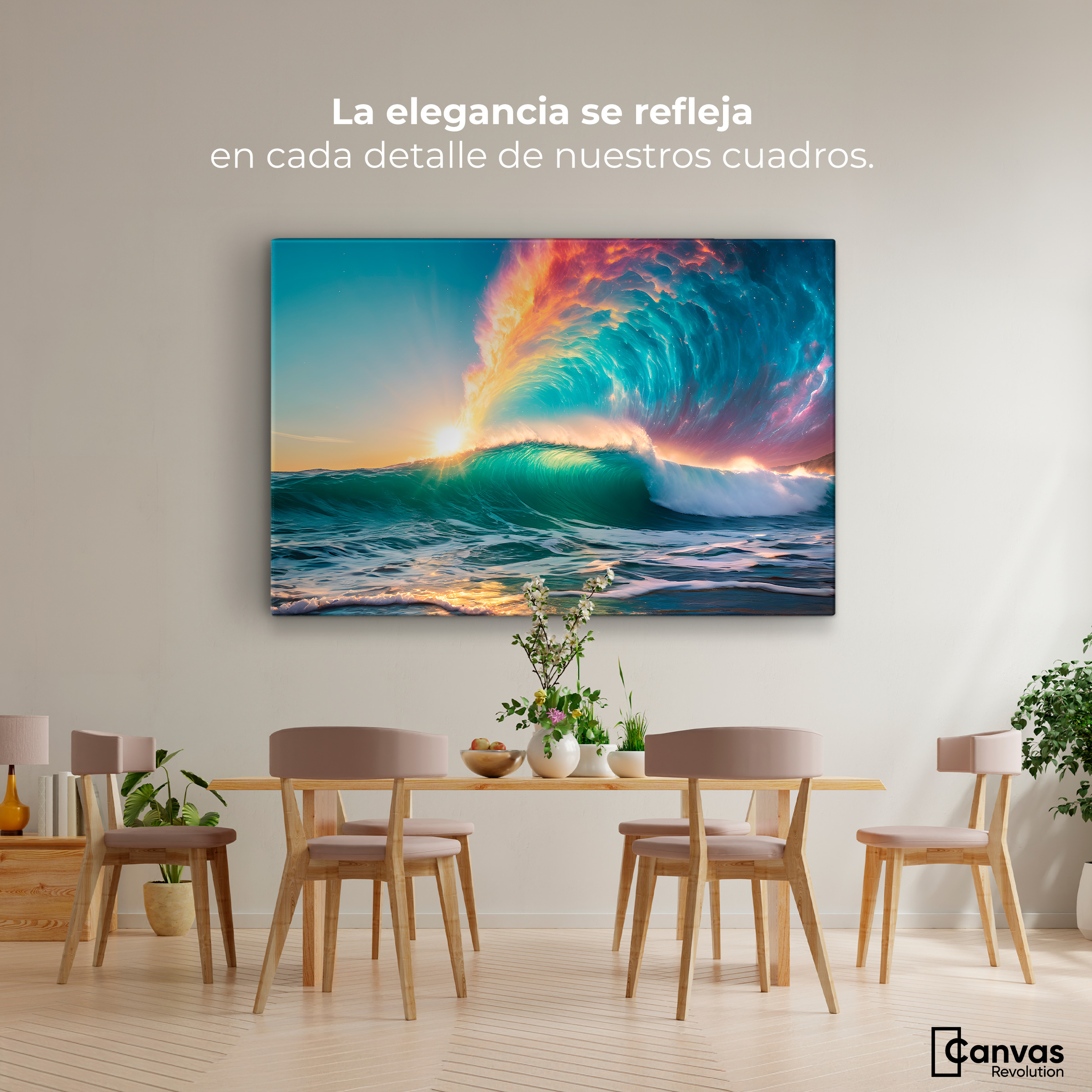 Foto 3 pulgar | Cuadro Decorativo Canvas Esplendor Oceánico 90x60