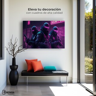 Foto 3 | Cuadro Decorativo Canvas Soldado Cyberpunk 90x60