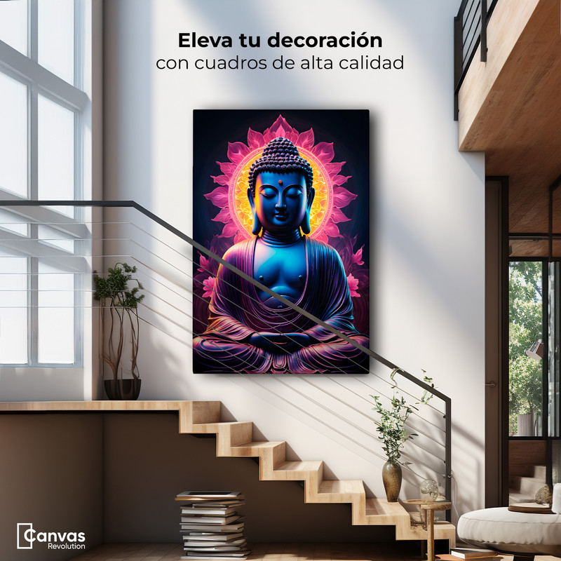 Foto 2 | Cuadro Decorativo Canvas Buda Estatua Morada 60x90