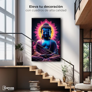 Foto 2 | Cuadro Decorativo Canvas Buda Estatua Morada 60x90