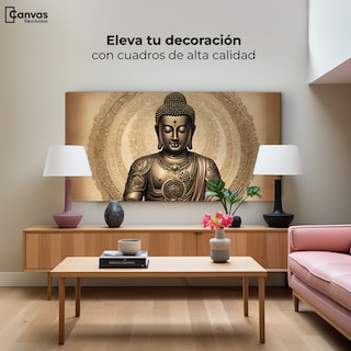 Foto 3 | Cuadro Decorativo Canvas Buda Trascender Dorado 160x80