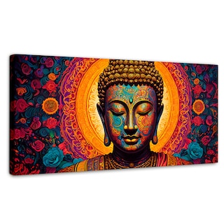 Foto 1 | Cuadro Decorativo Canvas Buda Vórtice Psicodélico 160x80