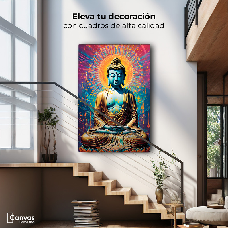 Foto 3 pulgar | Cuadro Decorativo Canvas Revolution Buda Calma Purnima 60 x 90 cm