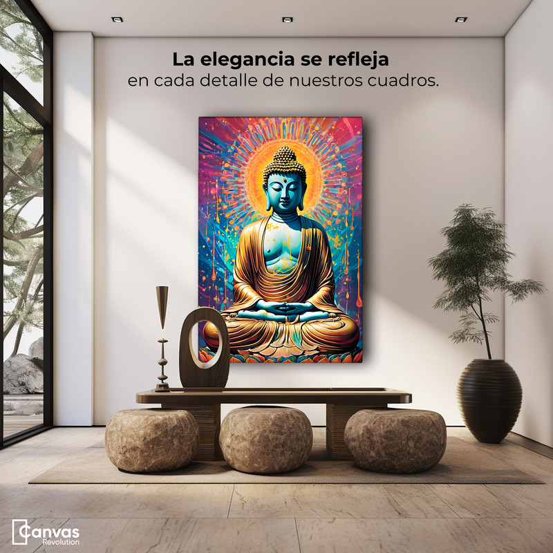 Foto 4 pulgar | Cuadro Decorativo Canvas Revolution Buda Calma Purnima 60 x 90 cm