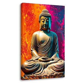 Foto 1 | Cuadro Decorativo Canvas Buda Sobre Loto 60x90