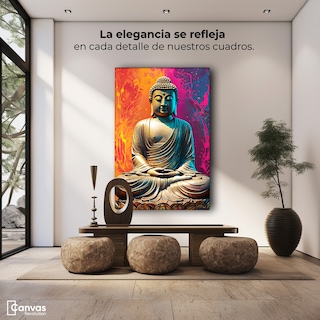 Foto 3 | Cuadro Decorativo Canvas Buda Sobre Loto 60x90
