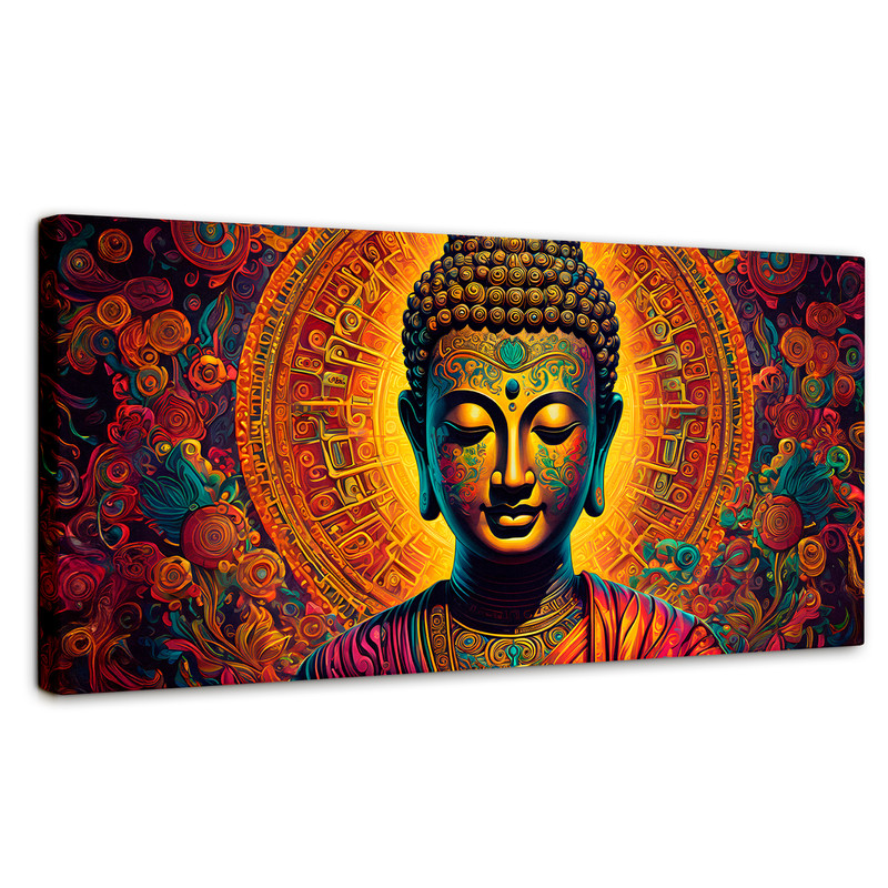 Cuadro Decorativo Canvas Buda Jardín Sueños 160x80