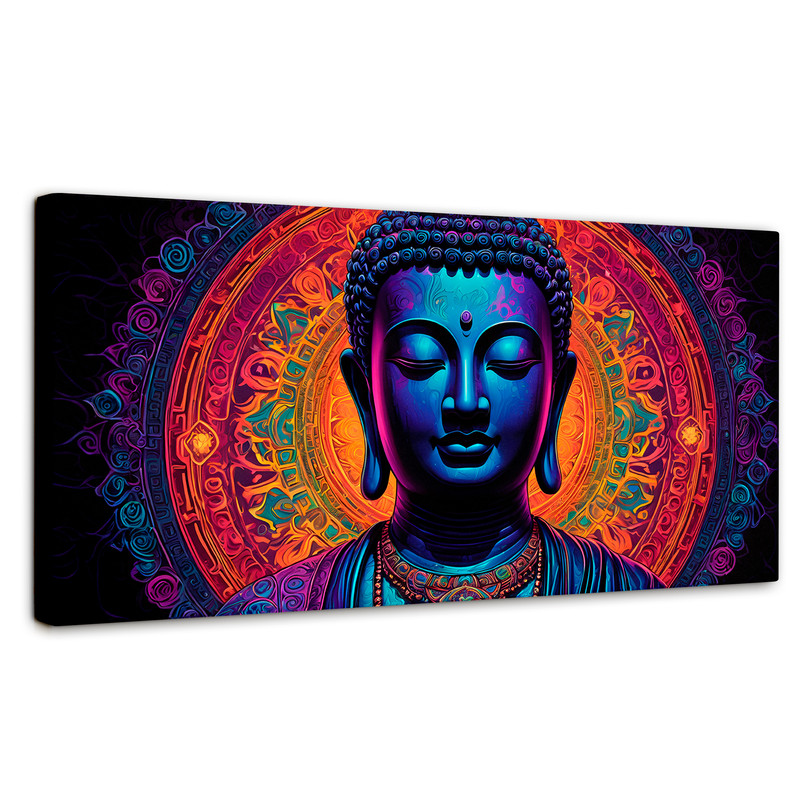 Foto 2 pulgar | Cuadro Decorativo Canvas Revolution Buda Mándala Luminoso 160 x 80 cm