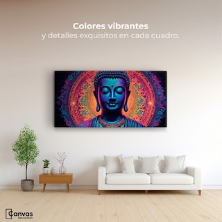 Foto 2 | Cuadro Decorativo Canvas Revolution Buda Mándala Luminoso 160 x 80 cm