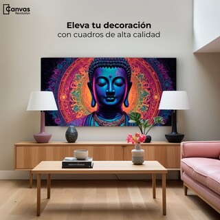 Foto 3 | Cuadro Decorativo Canvas Revolution Buda Mándala Luminoso 160 x 80 cm