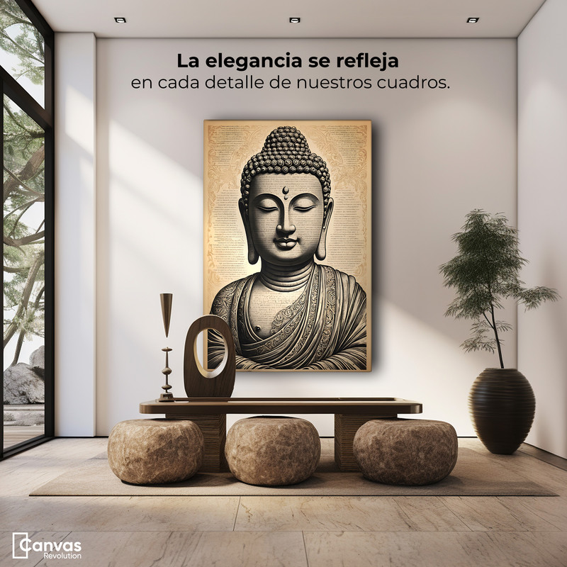 Foto 4 pulgar | Cuadro Decorativo Canvas Revolution Buda Equilibrio Místico 60 x 90 cm