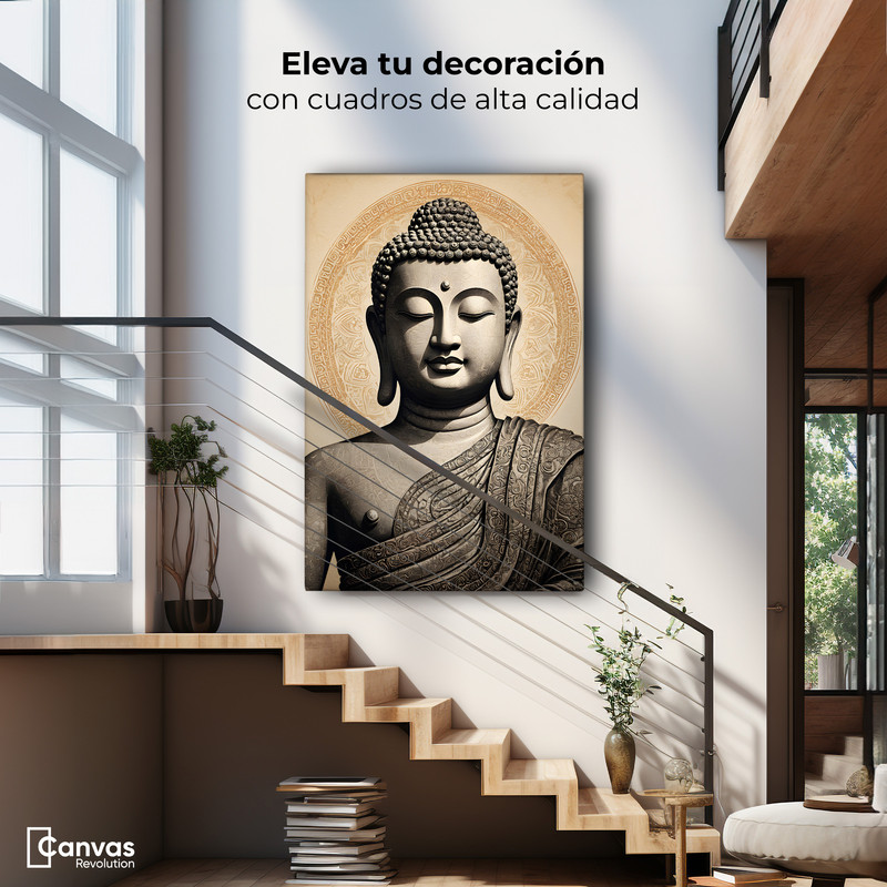 Foto 3 pulgar | Cuadro Decorativo Canvas Revolution Buda Luz de Sabiduría 60 x 90 cm