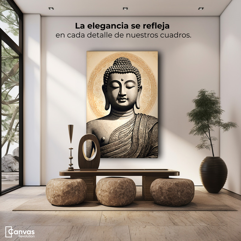 Foto 3 | Cuadro Decorativo Canvas Revolution Buda Luz de Sabiduría 60 x 90 cm