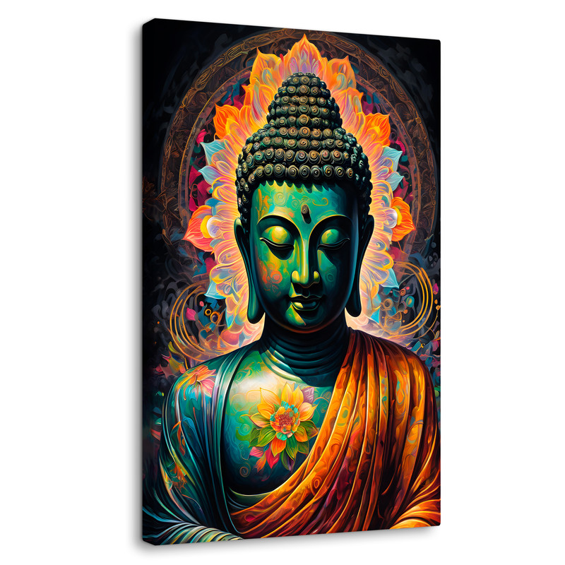 Cuadro Decorativo Canvas Revolution Flor De Loto Zen 60 x 90 cm