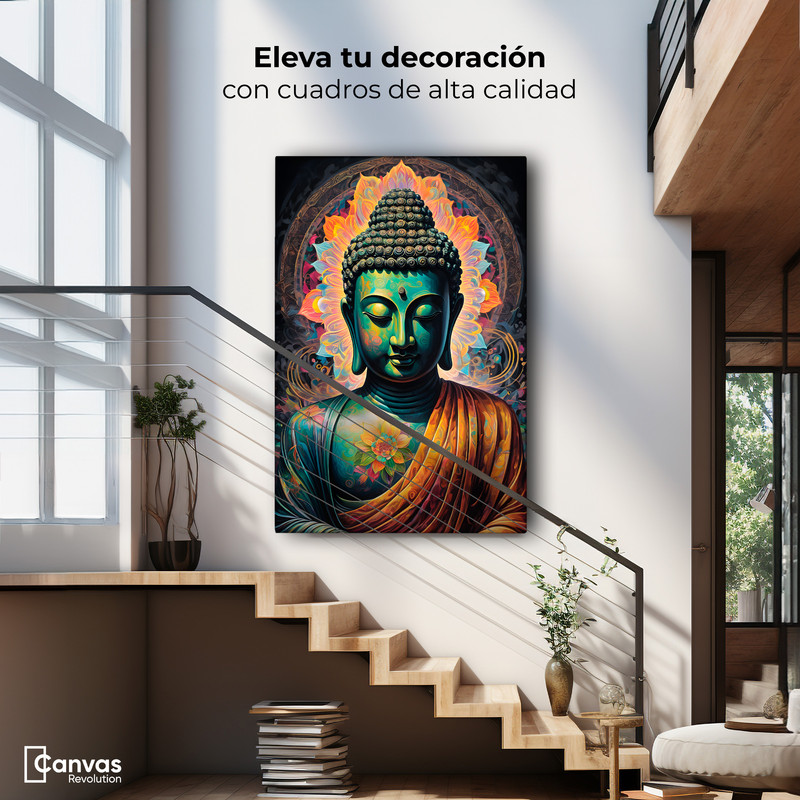 Foto 3 pulgar | Cuadro Decorativo Canvas Revolution Flor De Loto Zen 60 x 90 cm
