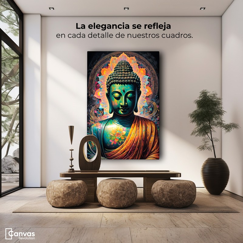 Foto 4 pulgar | Cuadro Decorativo Canvas Revolution Flor De Loto Zen 60 x 90 cm