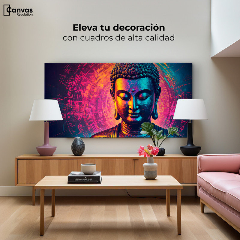 Foto 4 pulgar | Cuadro Decorativo Canvas Buda Equilibrio Interior 160x80 cm
