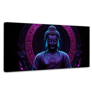 Foto 1 | Cuadro Decorativo Canvas Buda Neón Luminoso 160x80