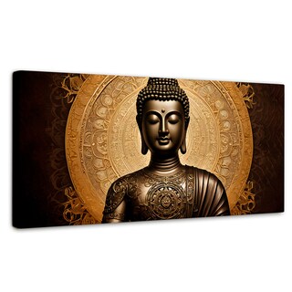 Foto 1 | Cuadro Decorativo Canvas Buda Astral Dorado 160x80