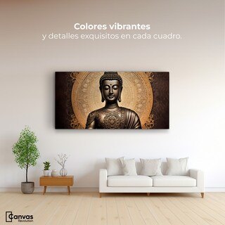Foto 2 | Cuadro Decorativo Canvas Buda Astral Dorado 160x80
