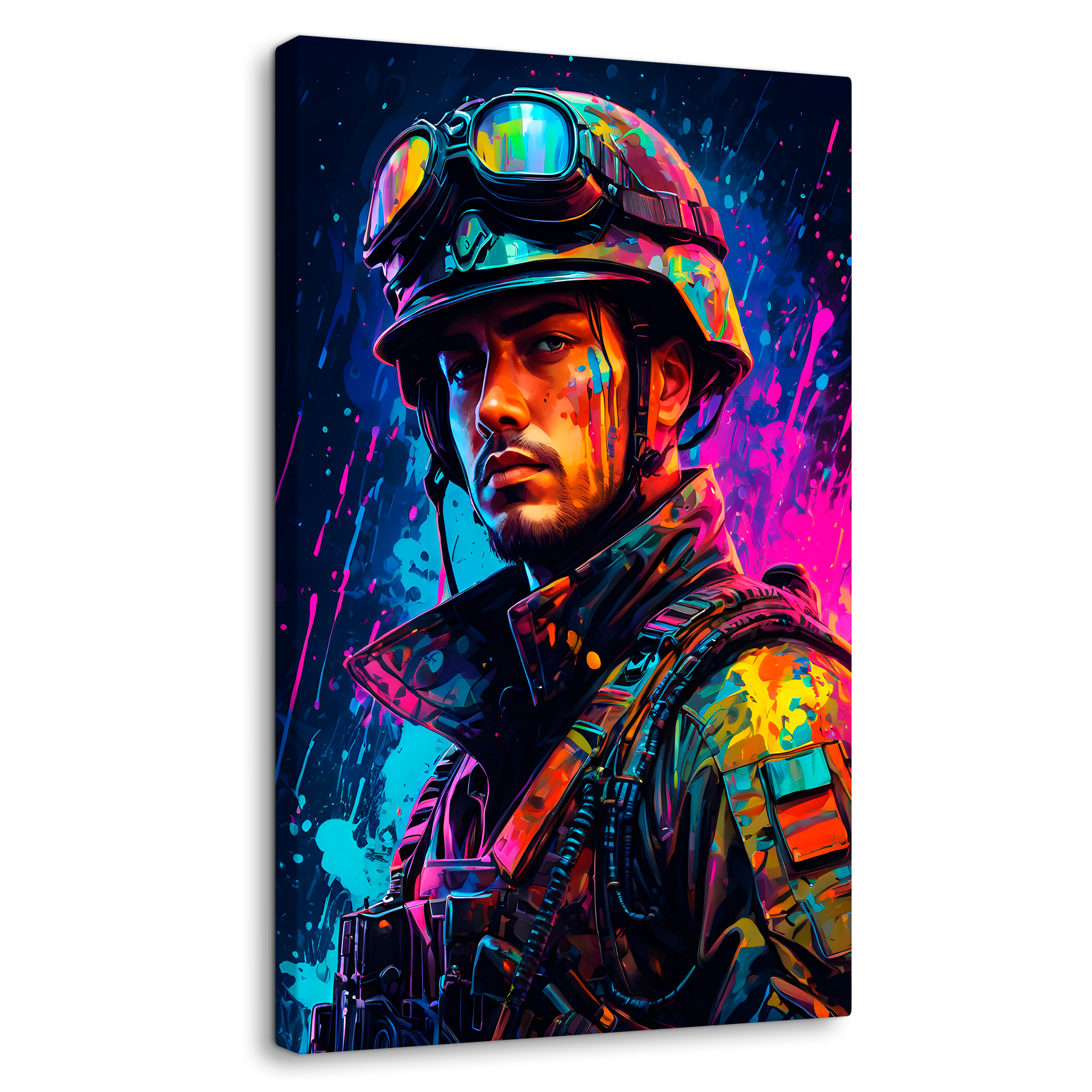 Cuadro Decorativo Canvas Soldado Futurista 60x90