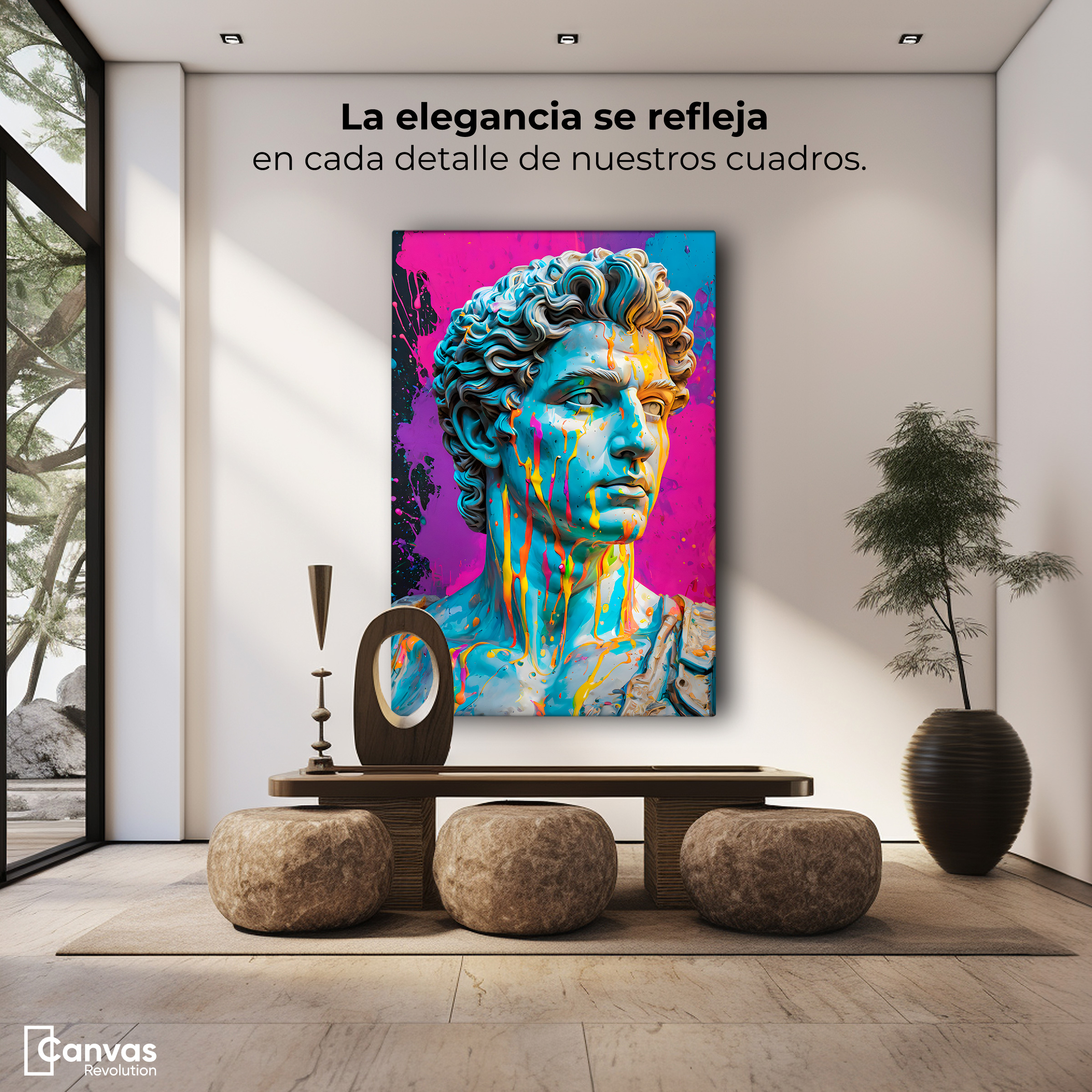 Foto 4 pulgar | Cuadro Decorativo Canvas Rostro Ancestral 60x90