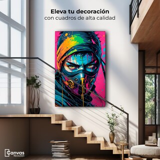 Foto 2 | Cuadro Decorativo Canvas Ninja Multicolor 60x90