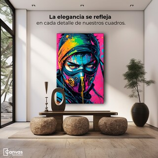 Foto 3 | Cuadro Decorativo Canvas Ninja Multicolor 60x90