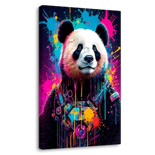 Foto 1 | Cuadro Decorativo Canvas Panda Tecnoarte 60x90