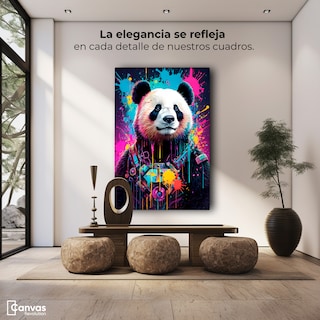 Foto 3 | Cuadro Decorativo Canvas Panda Tecnoarte 60x90