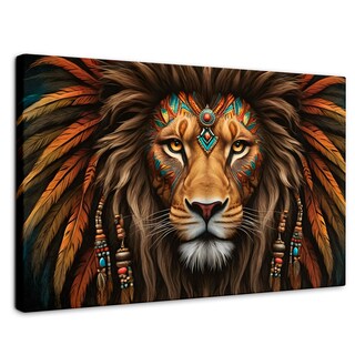 Foto 1 | Cuadro Decorativo Canvas Realeza Salvaje 90x60