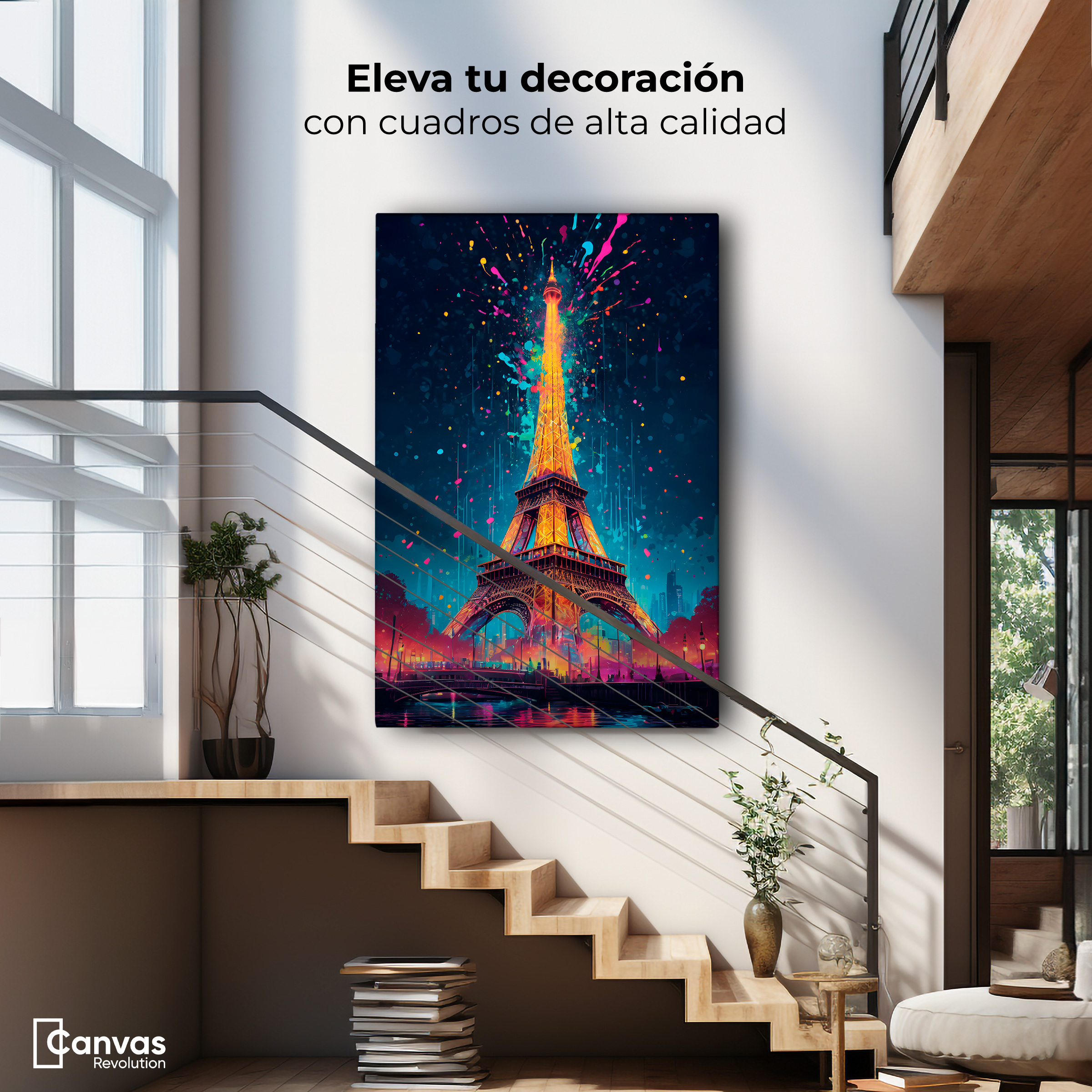 Foto 3 pulgar | Cuadro Decorativo Canvas Destellos París 60x90